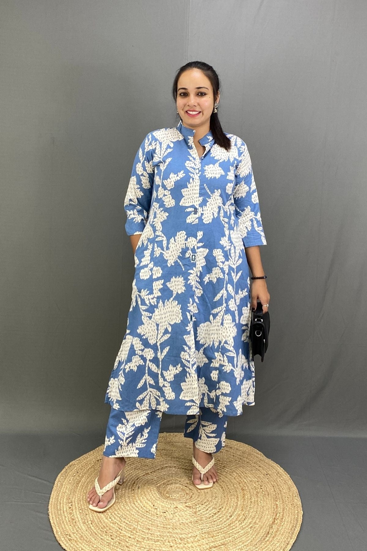Sky Blue Premium Cotton Summer-Perfect Co-ord Set