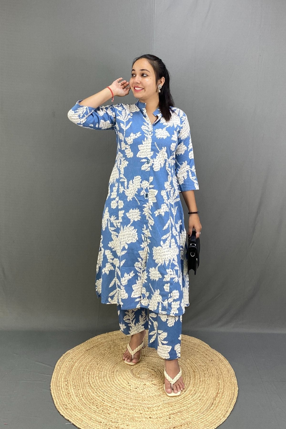 Sky Blue Premium Cotton Summer-Perfect Co-ord Set