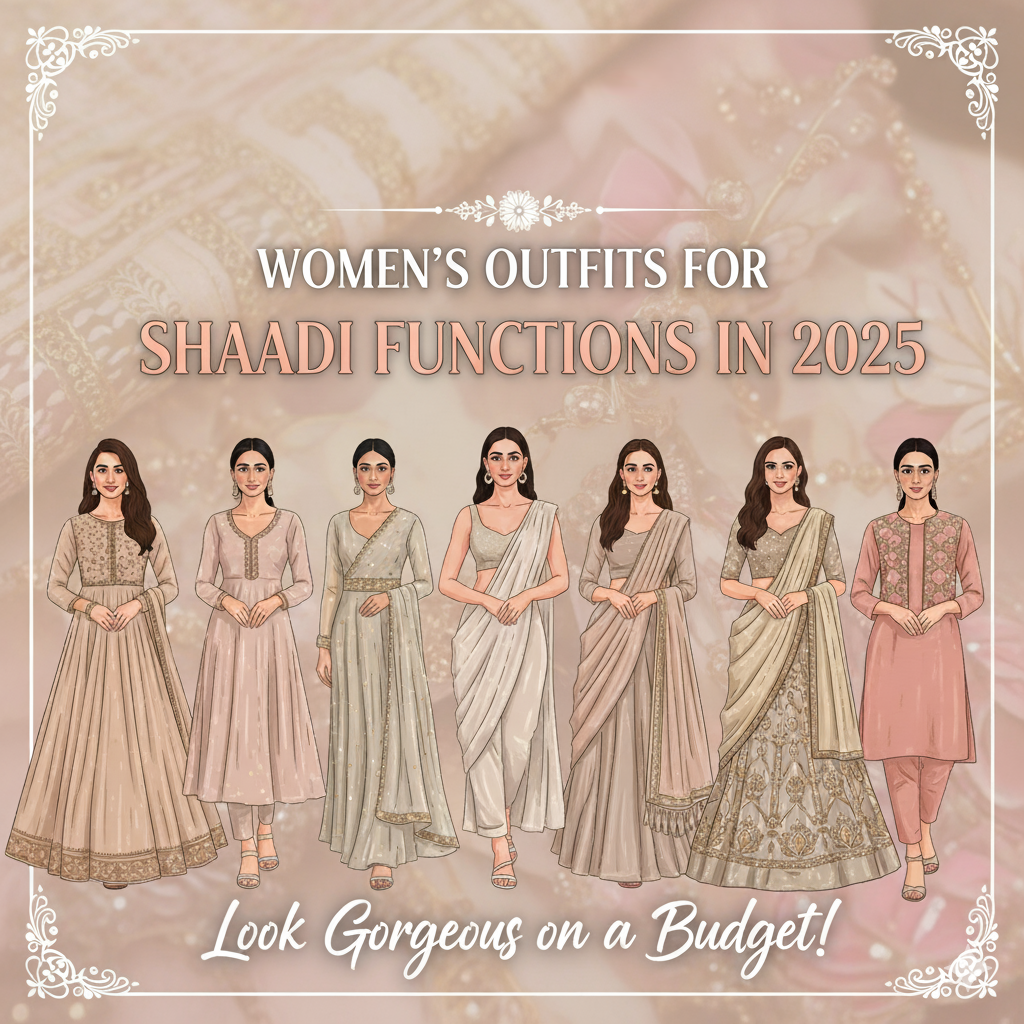 Top 7 Affordable Women’s Outfits for Shaadi Functions in 2025 – Look Gorgeous on a Budget!