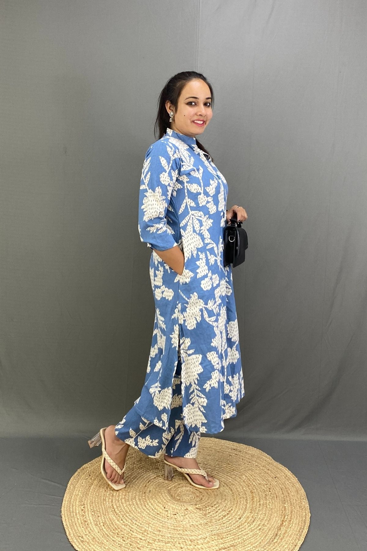 Sky Blue Premium Cotton Summer-Perfect Co-ord Set
