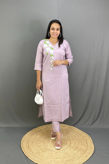 Roman Silk Kurti Pant Set with Elegant Organza Dupatta Perfect Festive Ethnic Wear