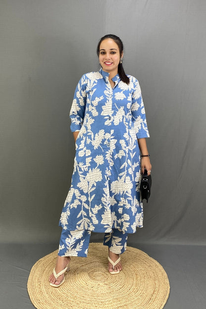 Sky Blue Premium Cotton Summer-Perfect Co-ord Set