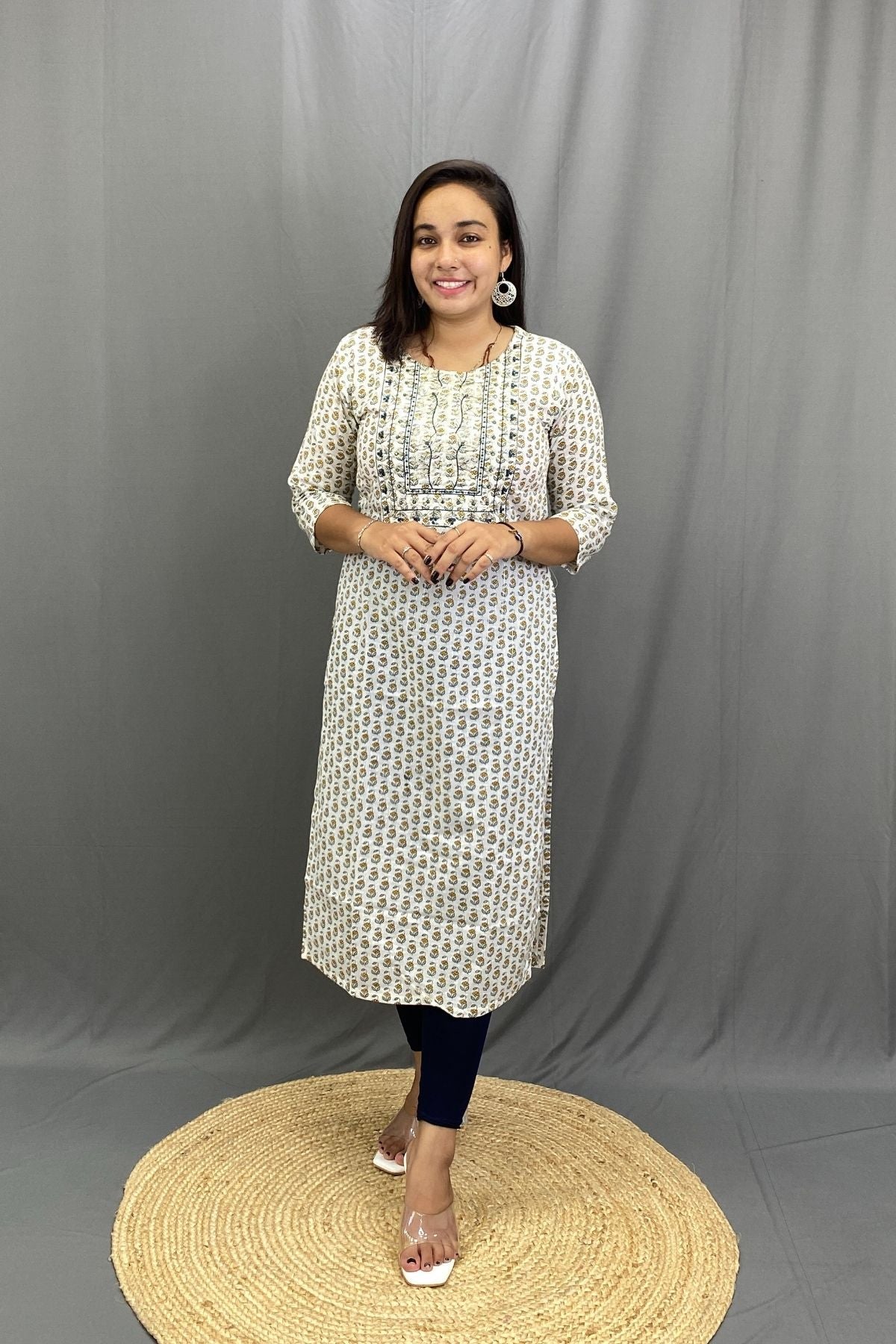 Cotton Kurti with Zari Lining & Delicate Zari Work, Daily Wear for All Occasions